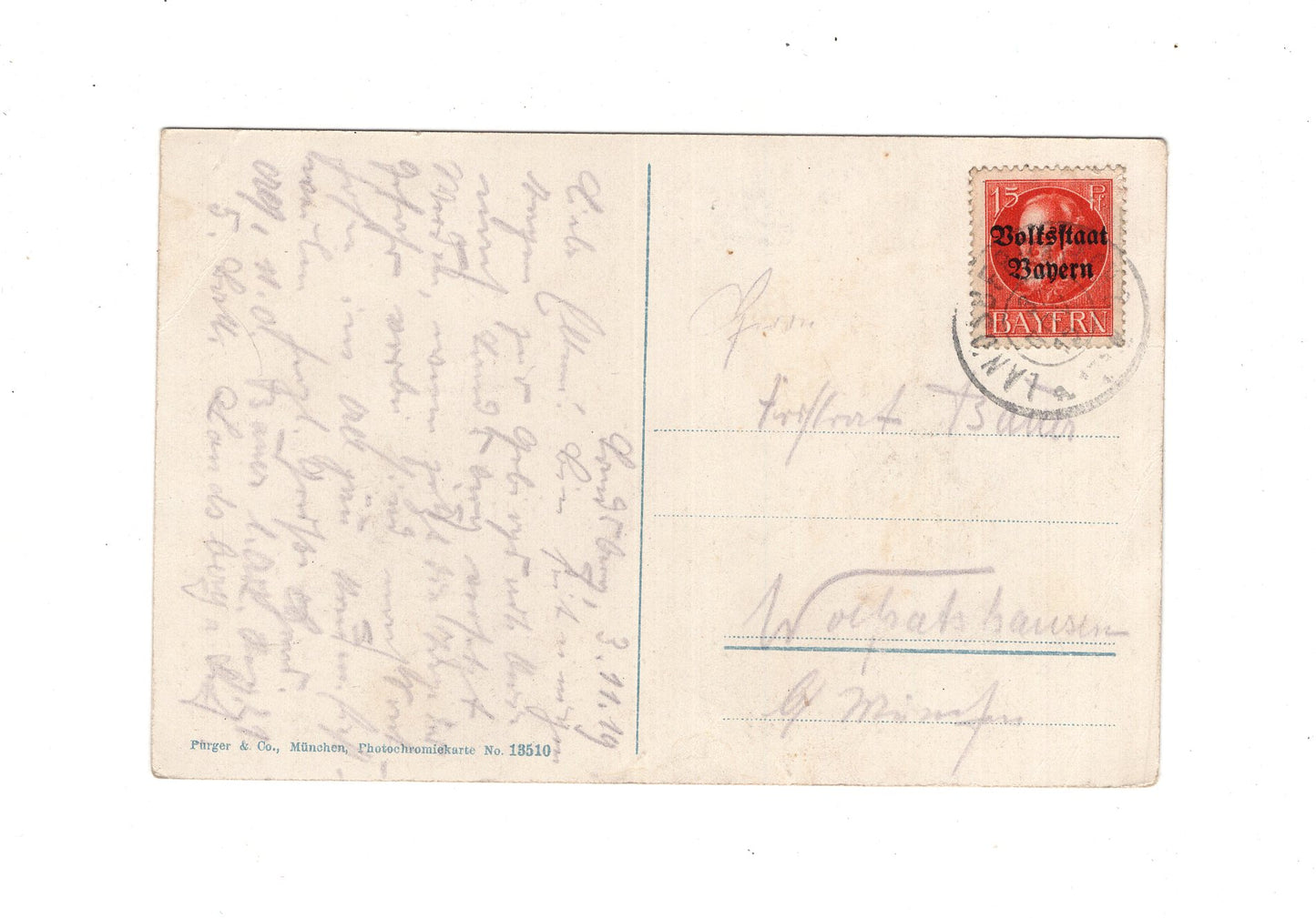 Ansichtskarte Kalbensee bei Nesslegg / Bregenzerwald / Vorarlberg / Österreich - 1919