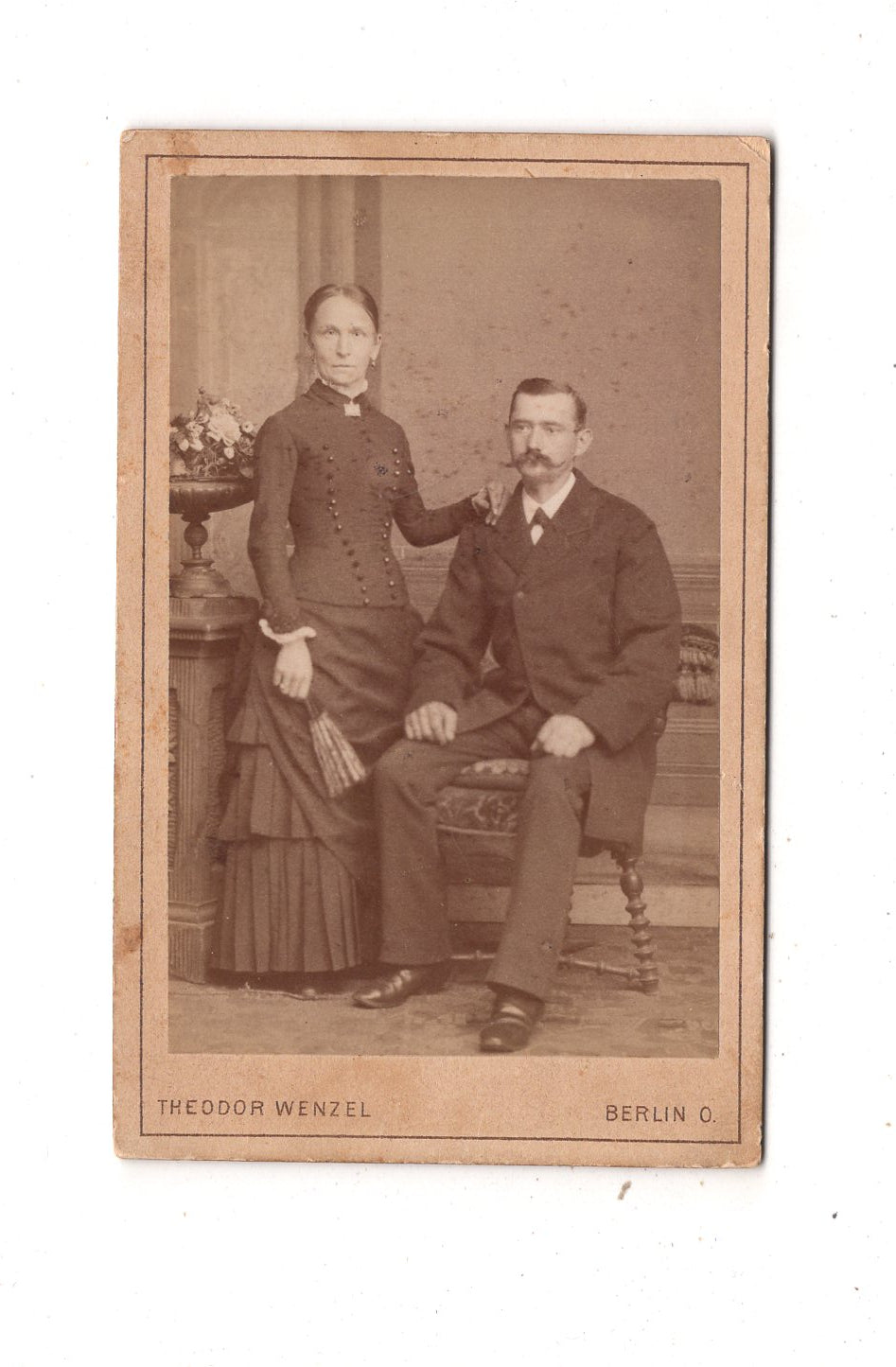 Fotografie Feines Paar - Berlin um 1880 / CDV L1-38