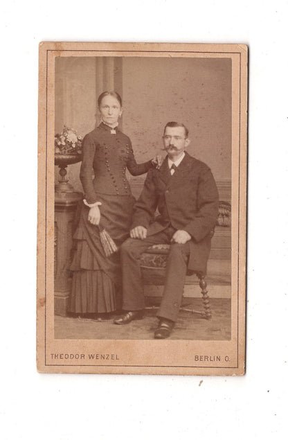 Fotografie Feines Paar - Berlin um 1880 / CDV L1-38