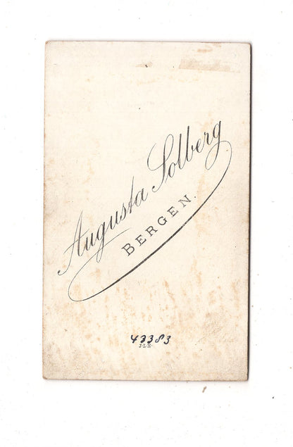 Fotografie Feiner Junge - Bergen / Norwegen 1890er / CDV N1-03