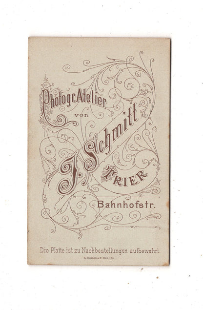 Fotografie Feine Dame mit kleinem Kind - Trier 1880er