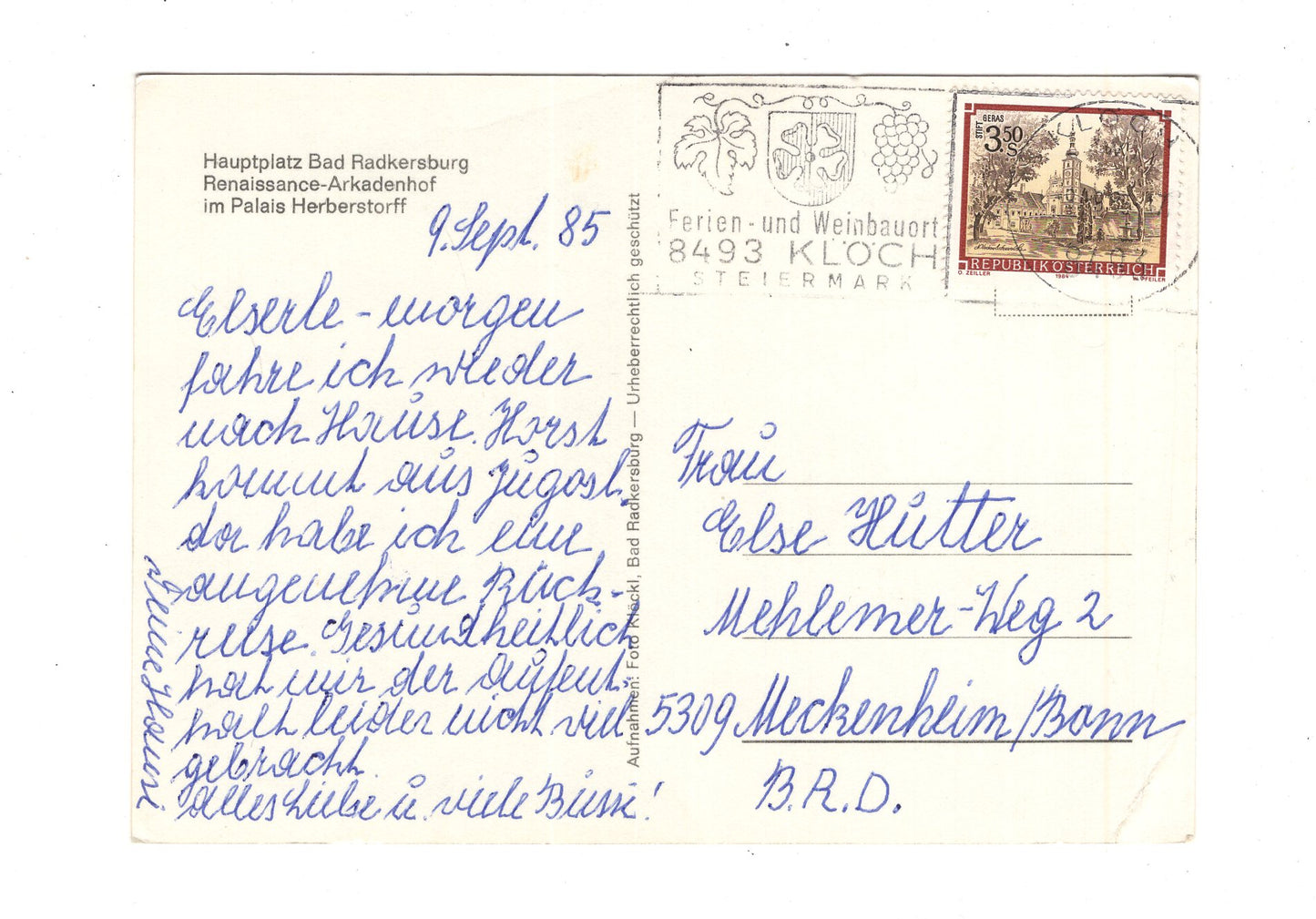 Ansichtskarte Bad Radkersburg / Steiermark / Österreich