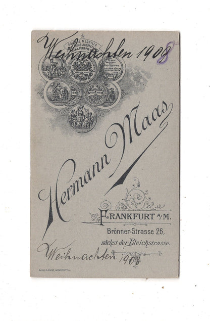 Fotografie Feine Dame mit kleinem Kind - Frankfurt Main 1908