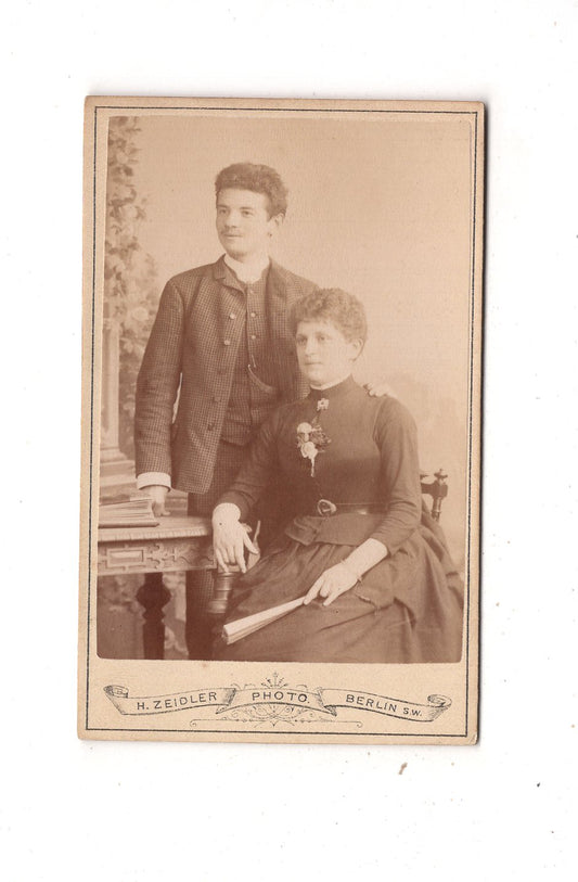 Fotografie Feines Paar - Berlin um 1890 / CDV L1-38