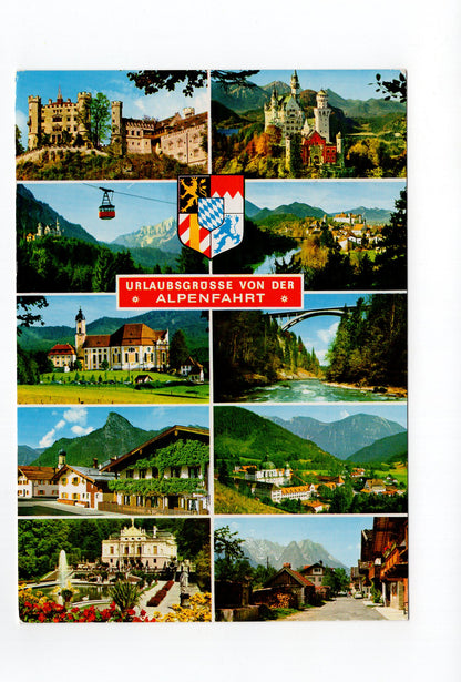 Ansichtskarte Alpenfahrt / Die Wies / Königsschloss Linderhof +++