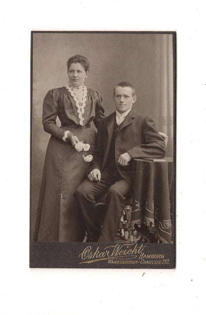 Fotografie Feines Paar - Hamburg 1900er / CDV L1-38