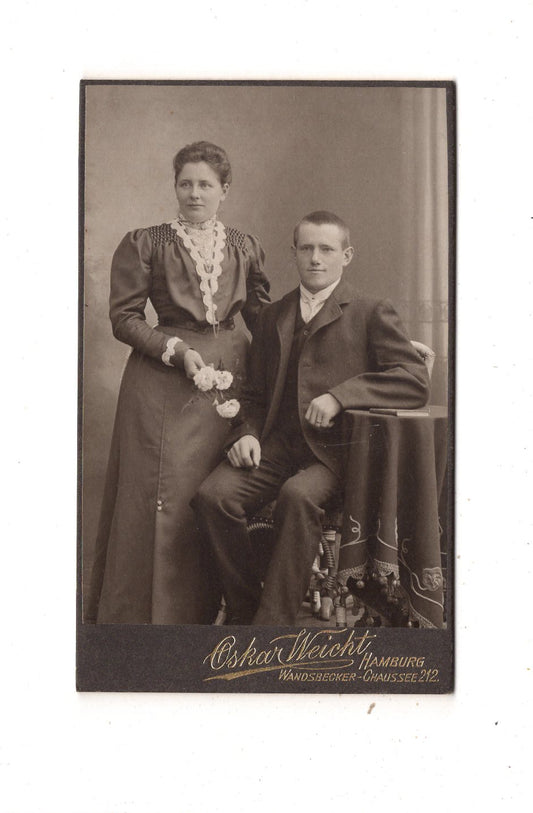 Fotografie Feines Paar - Hamburg 1900er / CDV L1-38