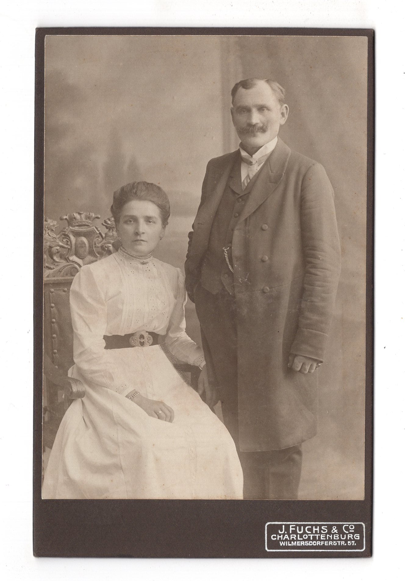 Fotografie Feines Paar - Charlottenburg 1900er / CAB X-29