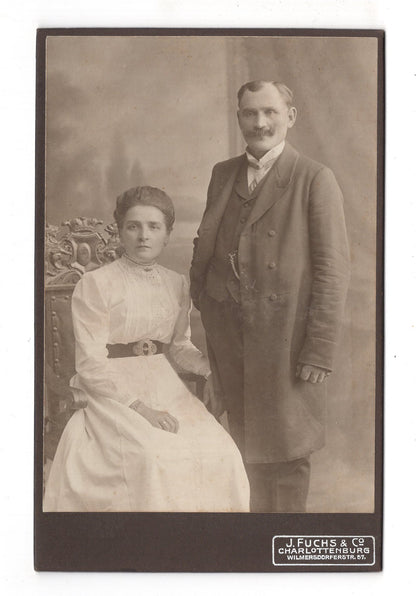 Fotografie Feines Paar - Charlottenburg 1900er / CAB X-29