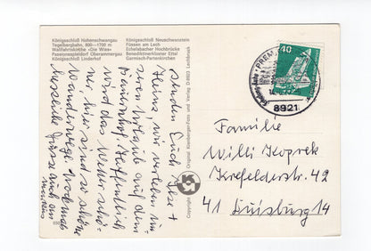 Ansichtskarte Alpenfahrt / Die Wies / Königsschloss Linderhof +++