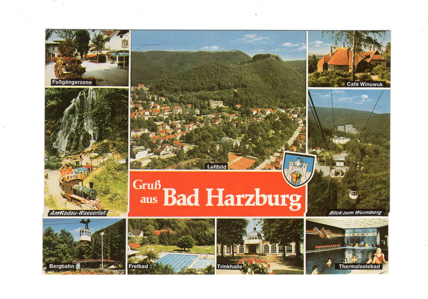 Ansichtskarte Bad Harzburg / Trinkhalle / Radauer Wasserfall +++