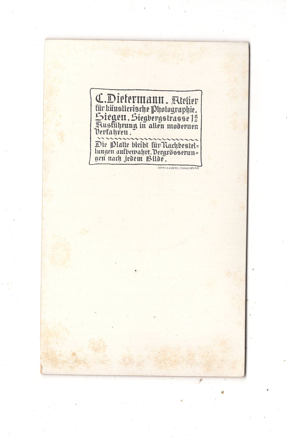 Fotografie Feines Paar - Siegen um 1900