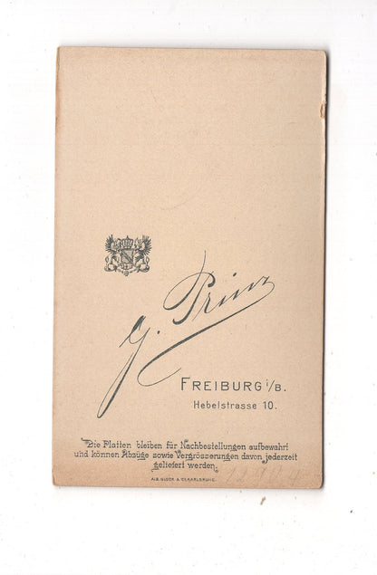 Fotografie Feiner Junge - Freiburg im Breisgau 1890er / CDV N1-03