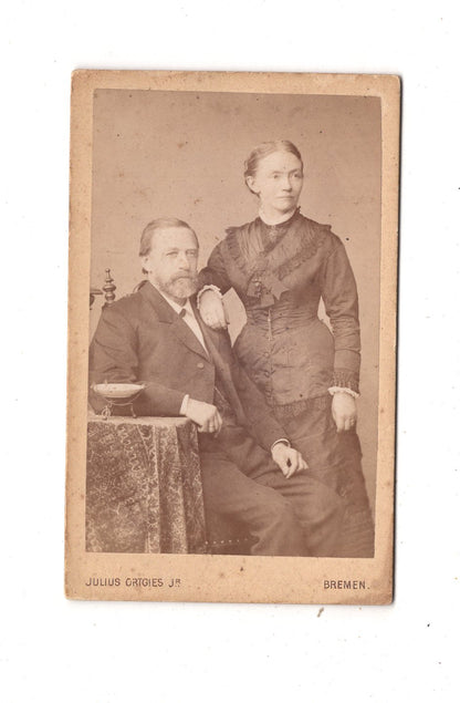 Fotografie Feines Paar - Bremen 1880er / CDV L1-38