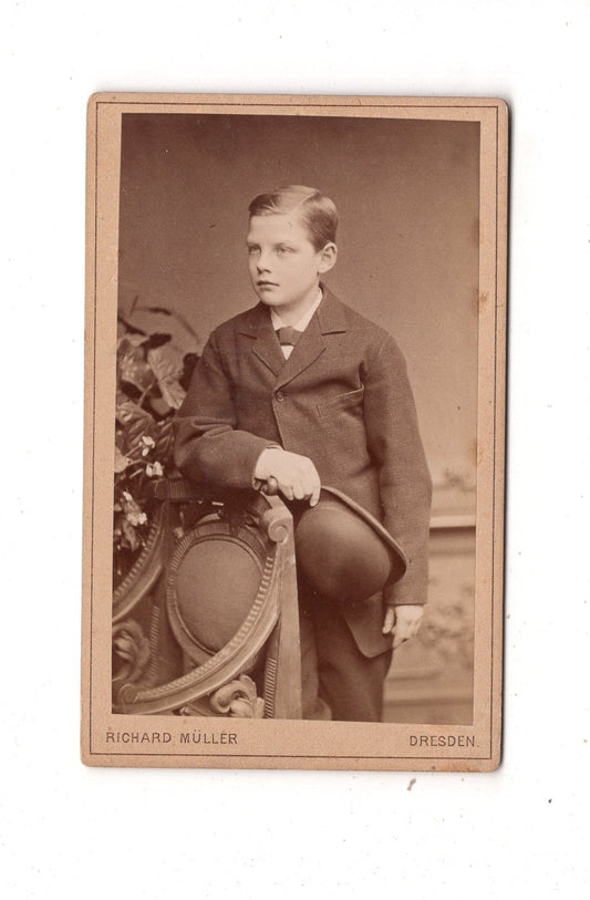 Fotografie Feiner Junge - Dresden 1883 / CDV N1-03