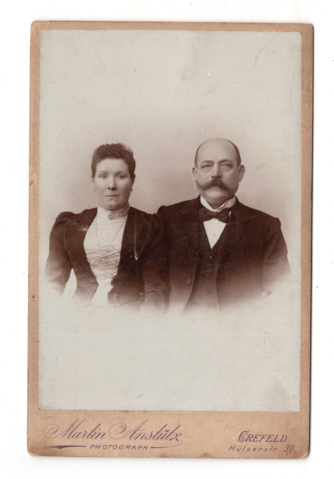 Fotografie Feines Paar - Krefeld 1890er / CAB X-29