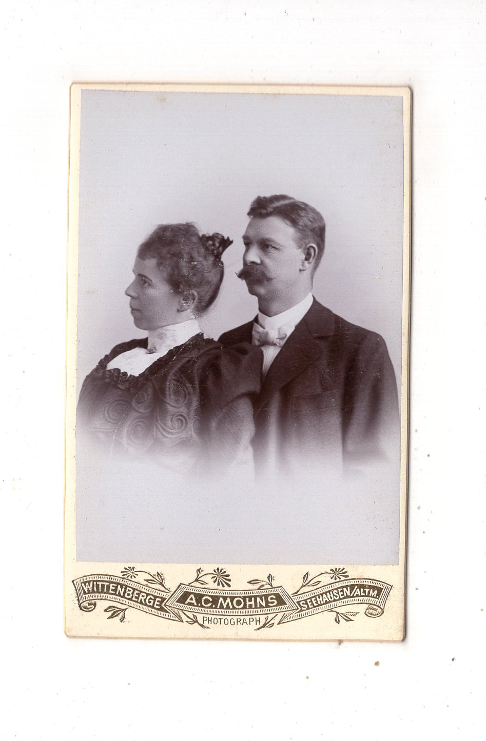 Fotografie Feines Paar - Wittenberge um 1900