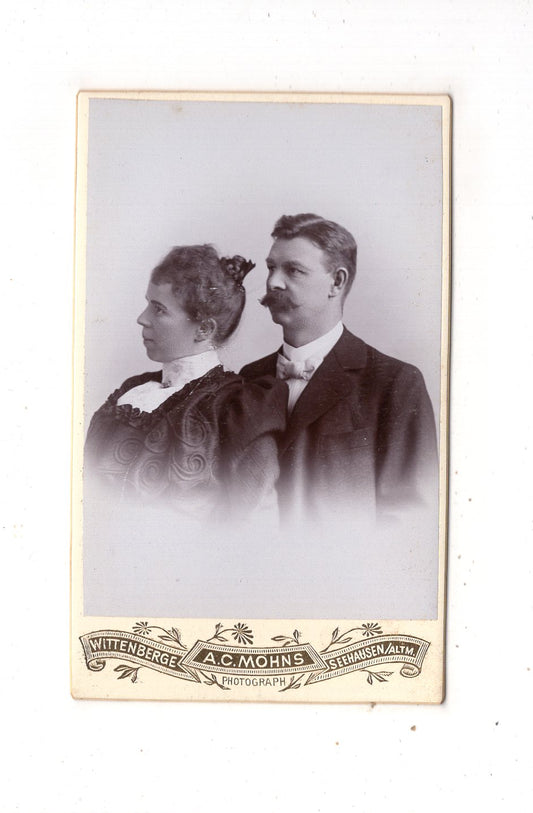 Fotografie Feines Paar - Wittenberge um 1900