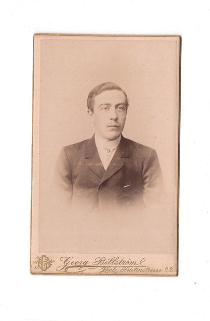 Fotografie Herrenportrait - Kiel 1890er / CDV C1-18