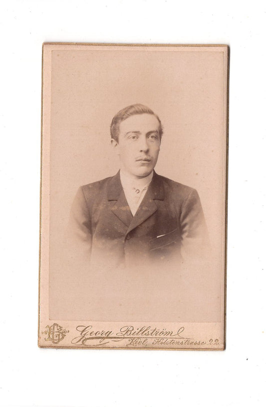 Fotografie Herrenportrait - Kiel 1890er / CDV C1-18