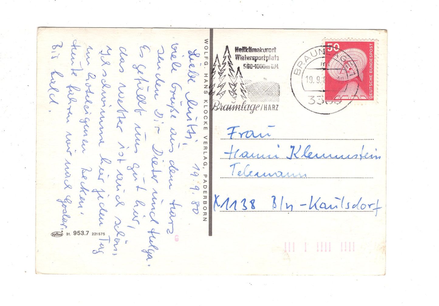 Ansichtskarte Harz / Braunlage / Goslar +++ / J1-61