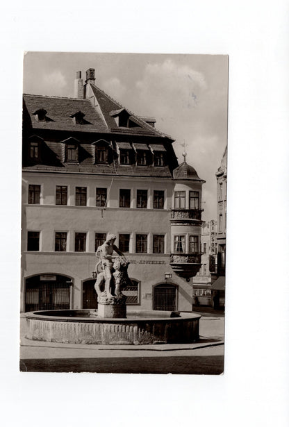 Ansichtskarte Gera / Markt mit Simonsbrunnen und Apothekenerker