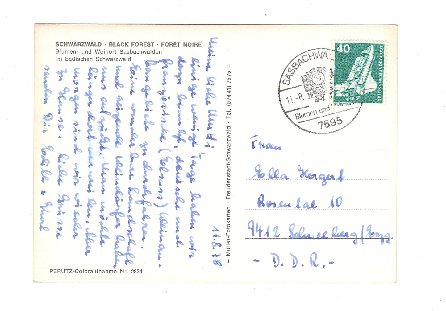 Ansichtskarte Sasbachwalden im badischen Schwarzwald / G1-70