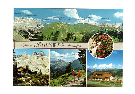 Ansichtskarte Golmer Höhenweg / Montafon / Vorarlberg / Österreich