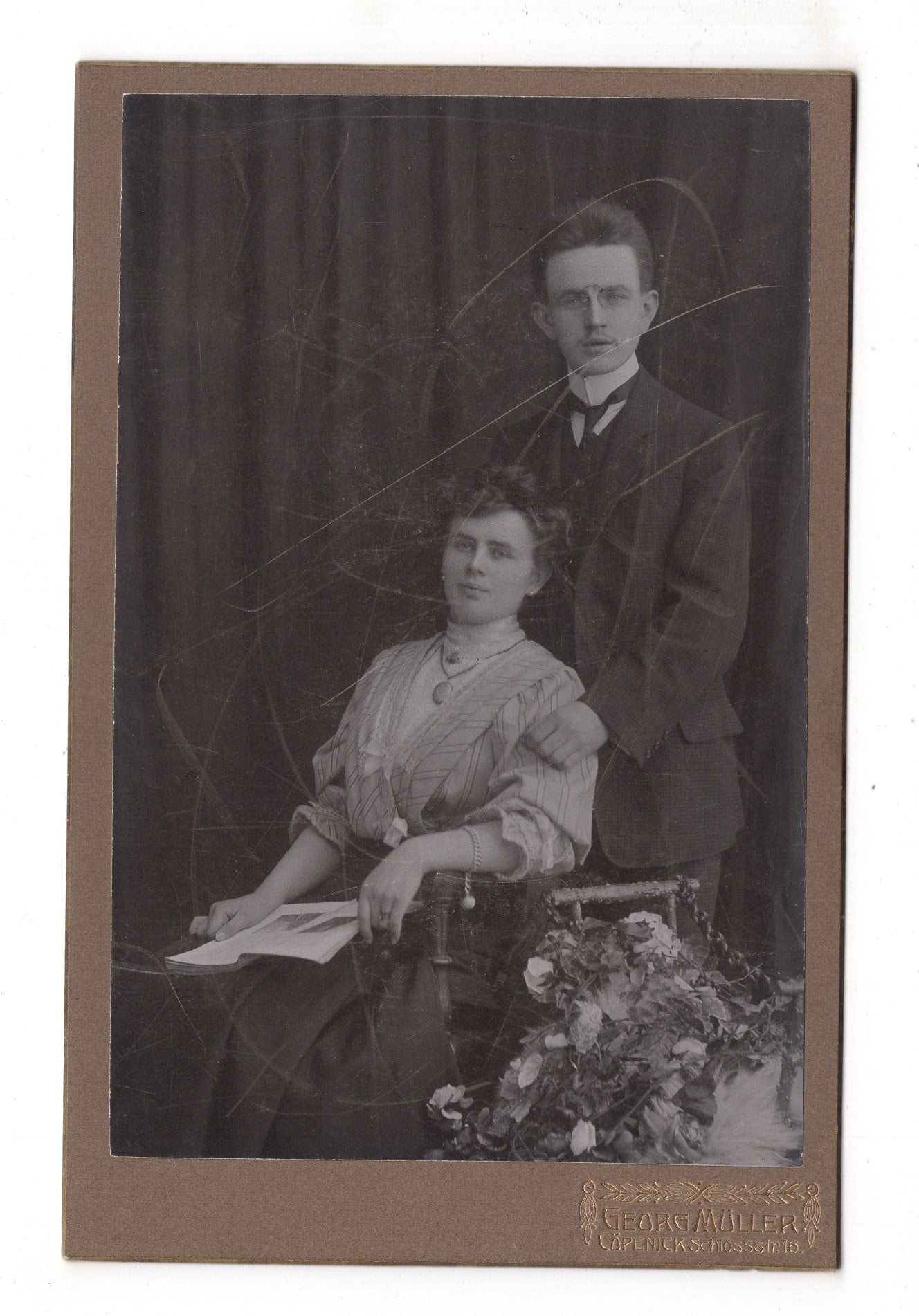 Fotografie Feines Paar - Berlin-Köpenick 1910er / CAB X-29
