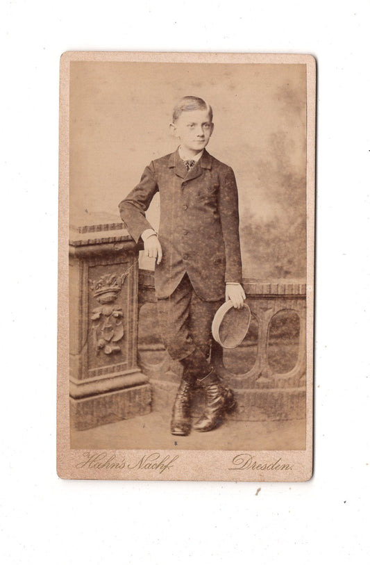 Fotografie Feiner Junge - Dresden 1880er / CDV N1-03
