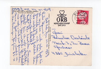 Ansichtskarte Bad Orb im Spessart / Brunnen am Marktplatz