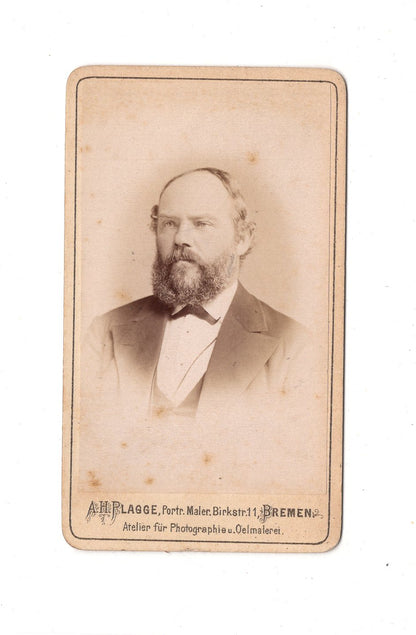 Fotografie Herrenportrait - Bremen 1878 / CDV C1-18