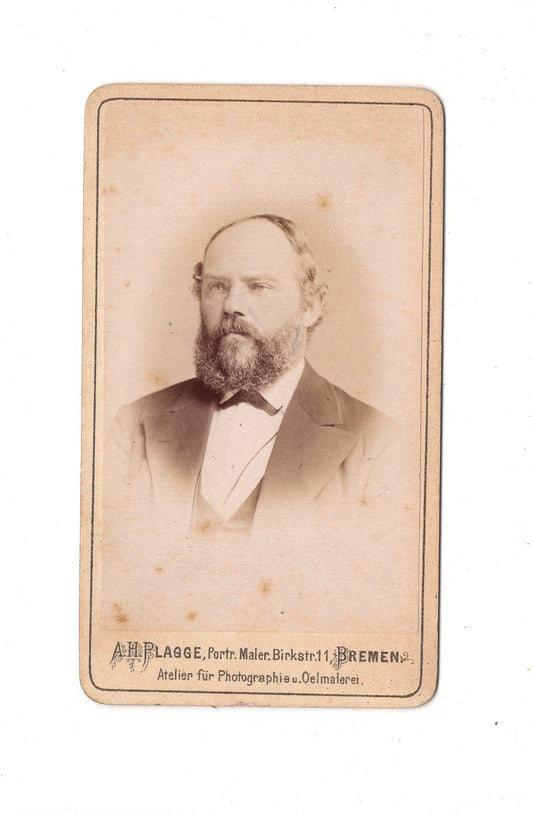 Fotografie Herrenportrait - Bremen 1878 / CDV C1-18