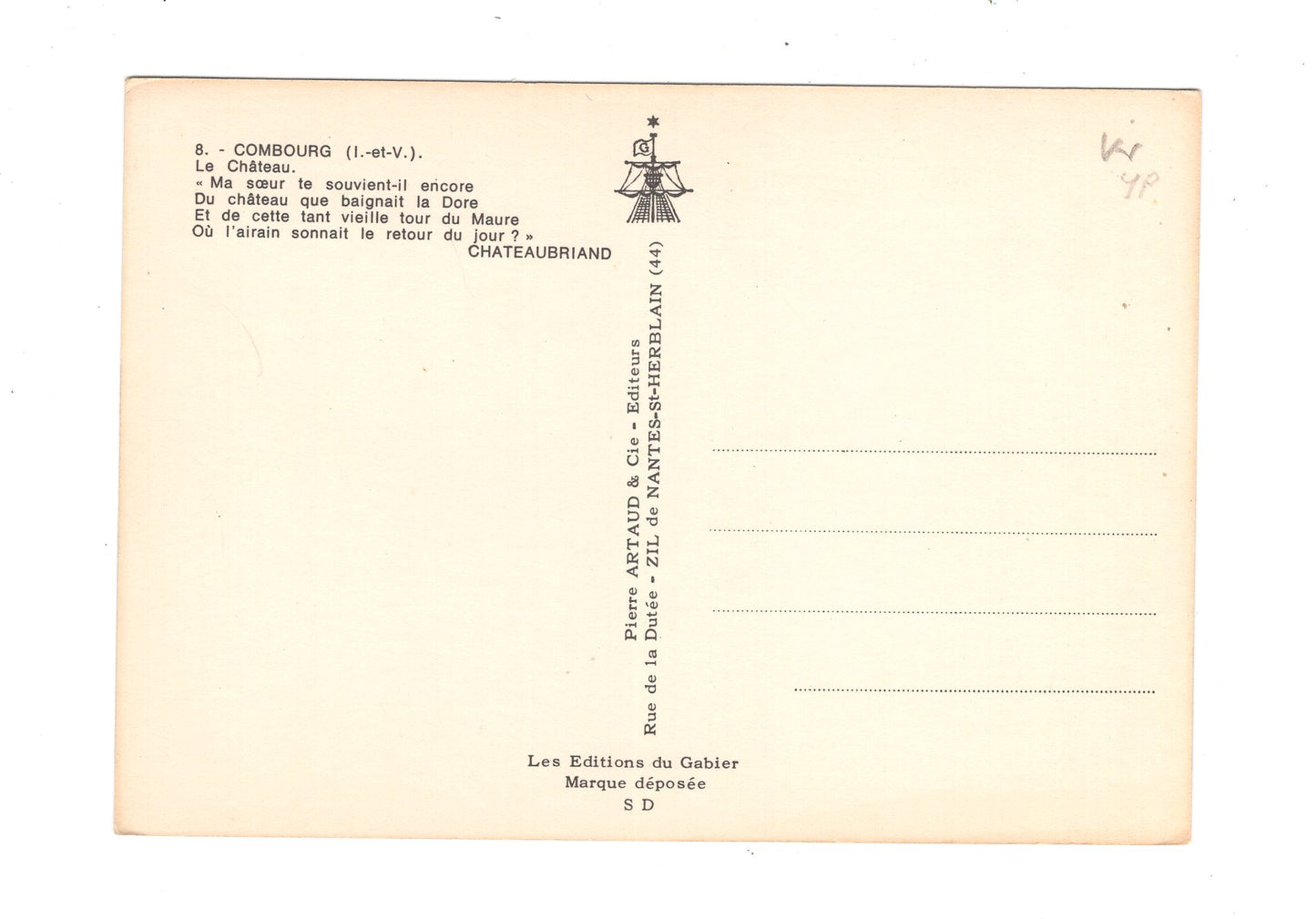 Ansichtskarte Combourg / Le Chateau / Frankreich