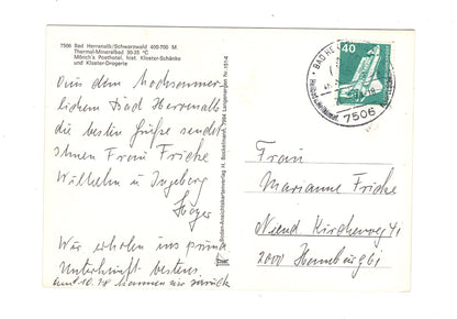 Ansichtskarte Bad Herrenalb / Schwarzwald / Mönchs Posthotel +++