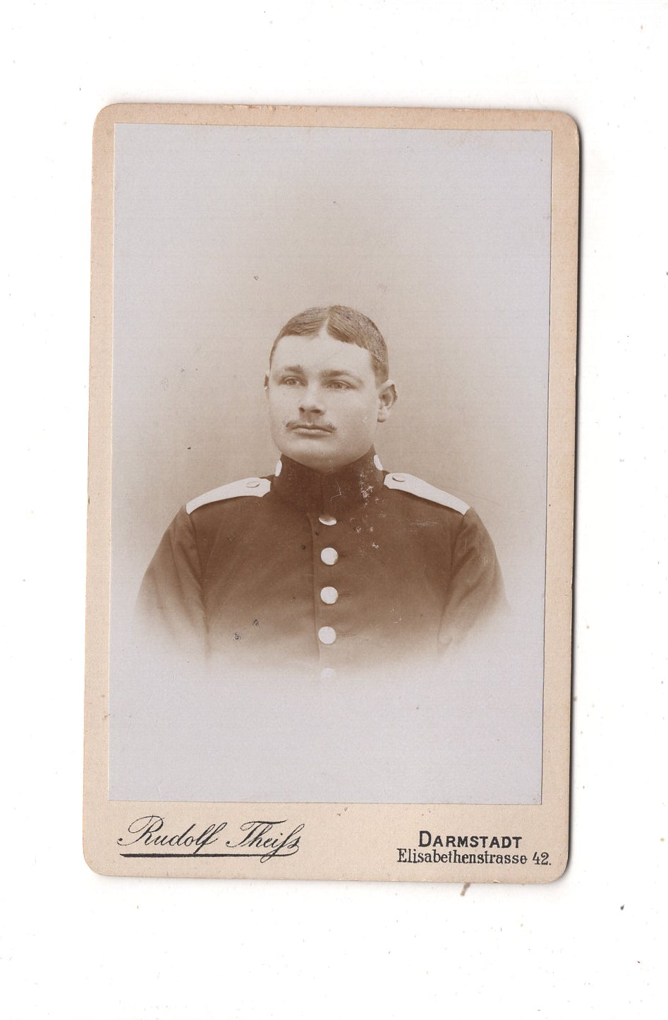 Fotografie Soldat - Darmstadt 1890er / CDV M1-01