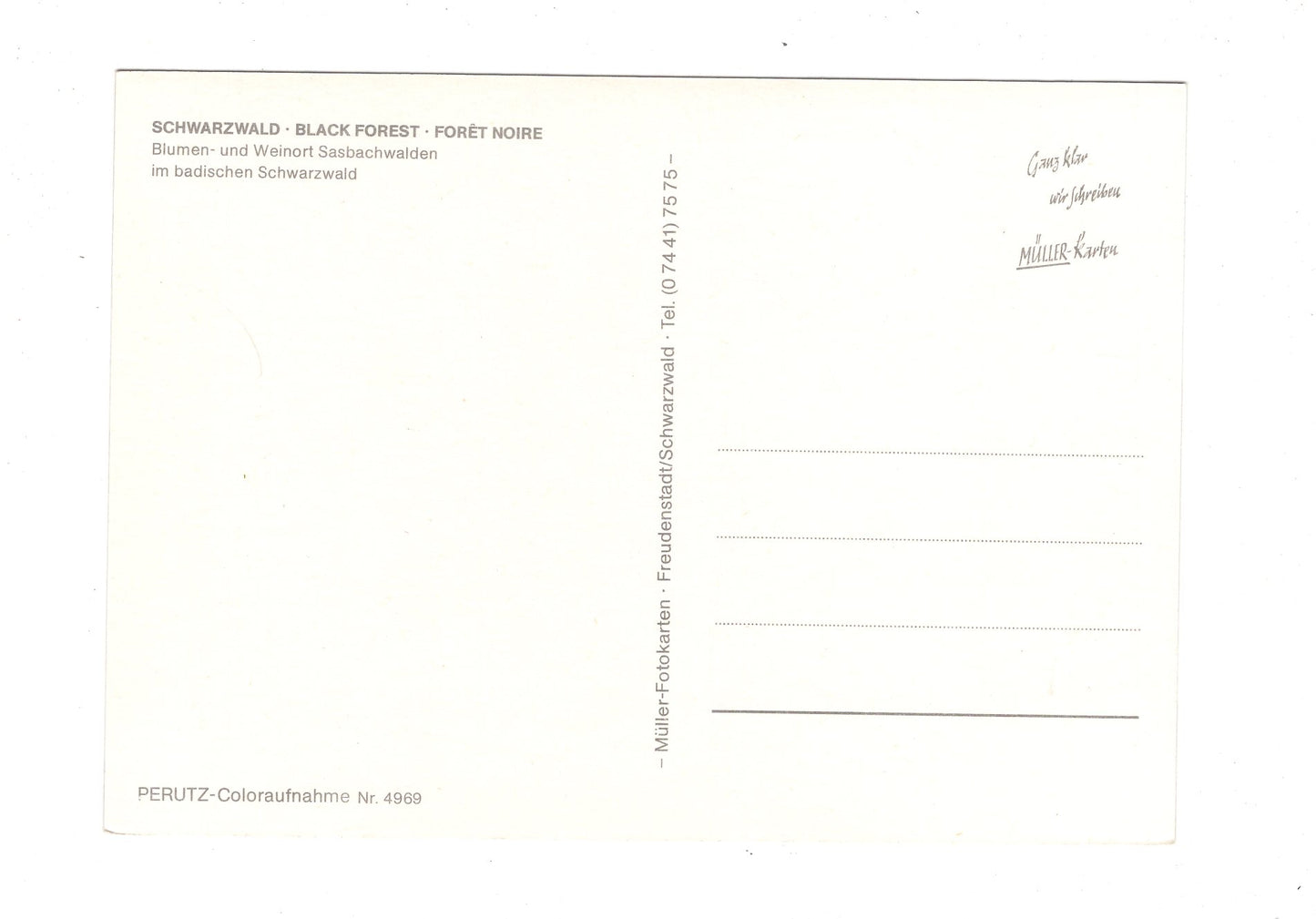 Ansichtskarte Sasbachwalden im badischen Schwarzwald / G1-70