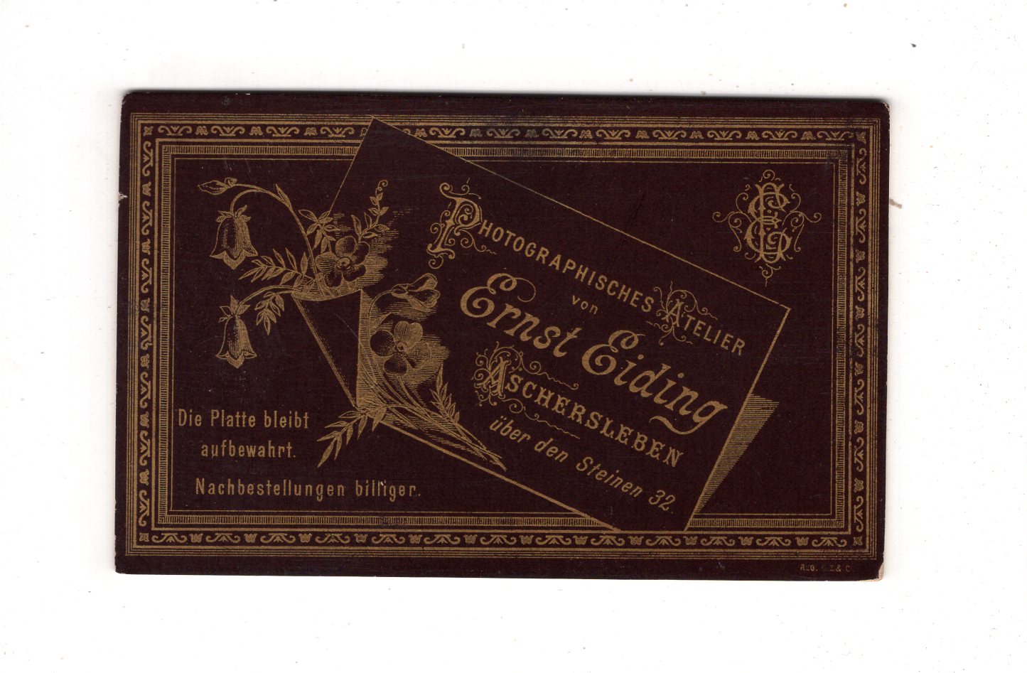 Fotografie Feiner Junge - Aschersleben um 1880 / CDV N1-03
