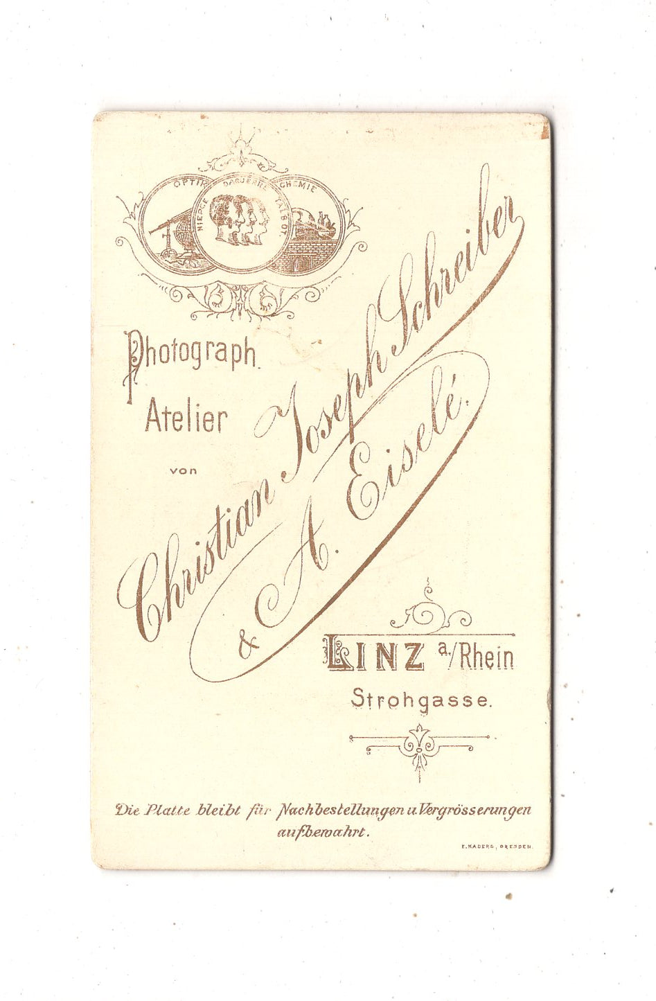 Fotografie Feines Paar - Linz am Rhein 1890er