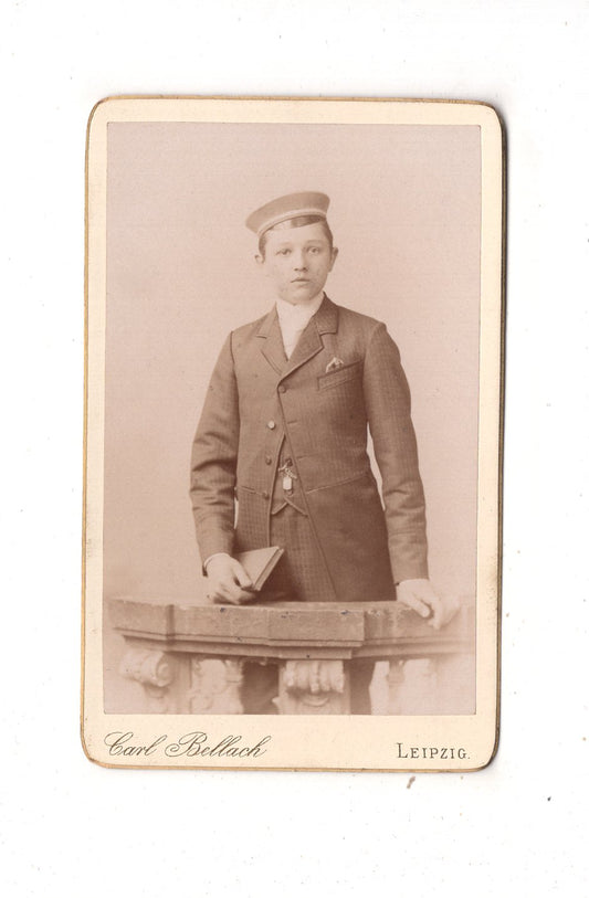 Fotografie Feiner Junge / Schüler - Leipzig 1893 / CDV N1-04
