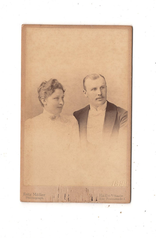 Fotografie Feines Paar - Halle an der Saale 1899