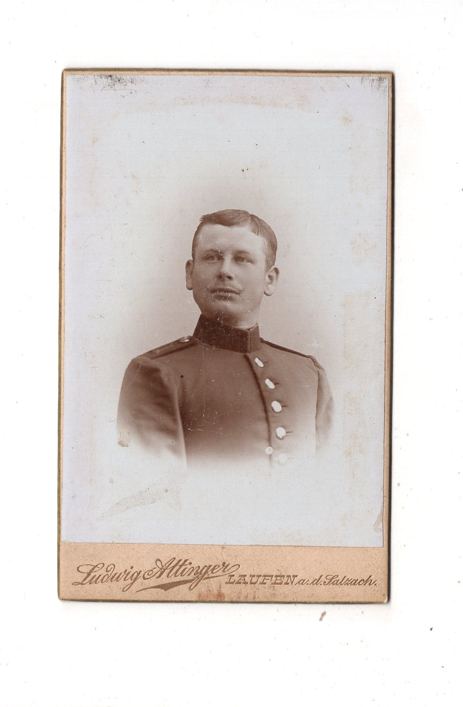 Fotografie Soldat - Laufen an der Salzach 1890er / CDV M1-01