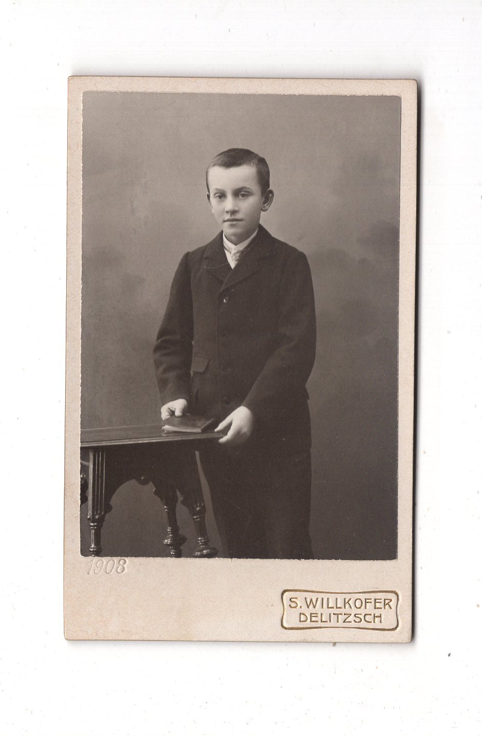 Fotografie Feiner Junge - Delitzsch 1908 / CDV N1-04