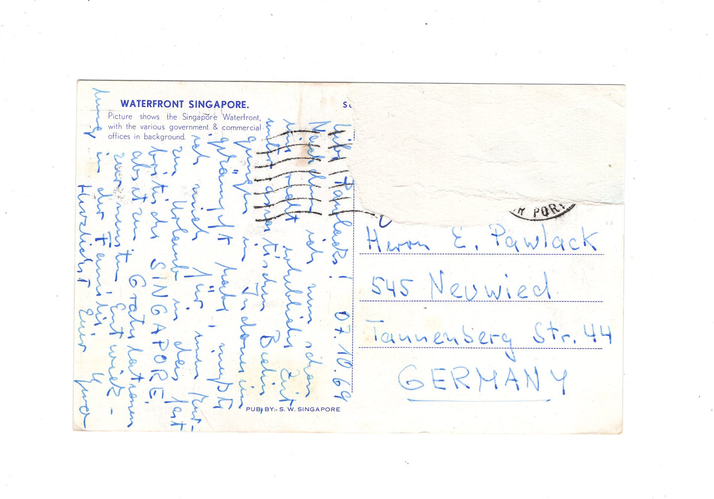 Ansichtskarte Waterfront / Singapore / Singapur