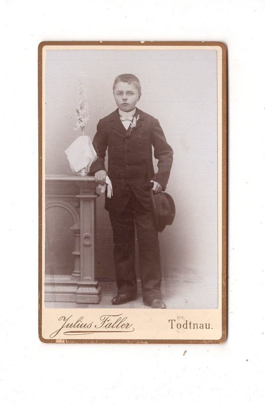 Fotografie Feiner Junge - Todtnau um 1890 / CDV N1-04