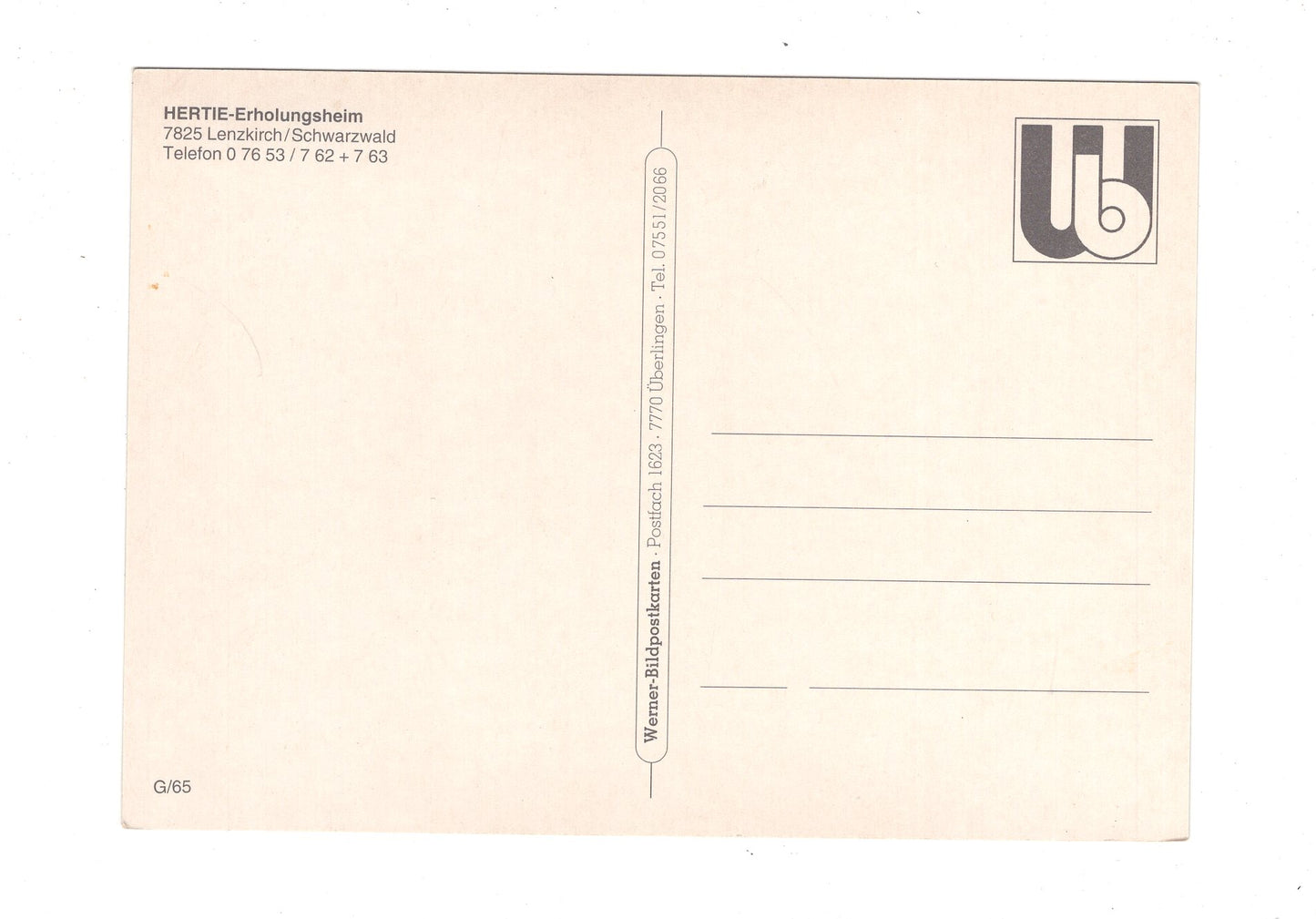 Ansichtskarte Hertie-Erholungsheim / Lenzkirch / Hochschwarzwald / G1-70