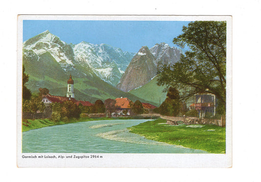 Ansichtskarte Garmisch mit Loisach - Alp- und Zugspitze / G1-54