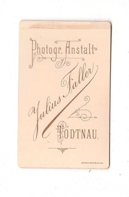 Fotografie Feiner Junge - Todtnau um 1890 / CDV N1-04