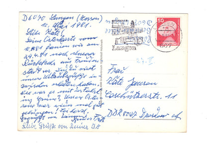 Ansichtskarte Langen in Hessen / Rathaus / Hessenklinik +++
