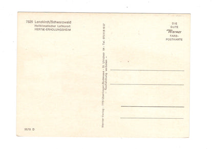 Ansichtskarte Hertie-Erholungsheim / Lenzkirch / Hochschwarzwald / G1-70
